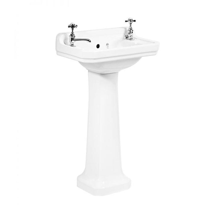 Tavistock Vitoria 500mm 2TH Wall Hung Cloakroom Basin - Unbeatable Bathrooms
