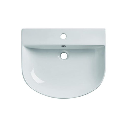 Tavistock Orbit 560mm 1TH Semi-Recessed Basin - Unbeatable Bathrooms