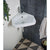 Tavistock Niche 400mm 1TH Corner Wall Hung Basin - Unbeatable Bathrooms