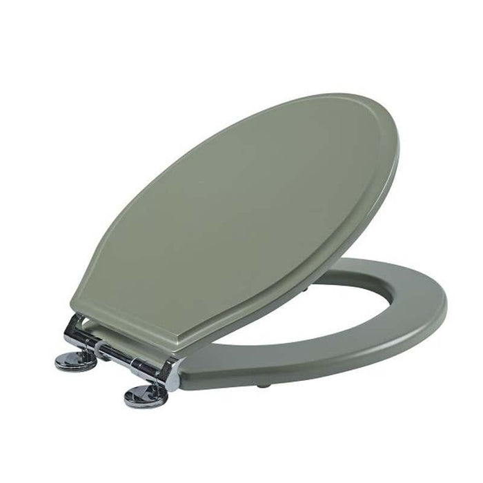 Tavistock Vitoria Wooden Soft Close Toilet Seat - Pebble Grey - Unbeatable Bathrooms