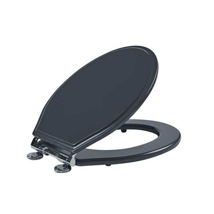 Tavistock Vitoria Wooden Soft Close Toilet Seat - Matt Dark Grey - Unbeatable Bathrooms