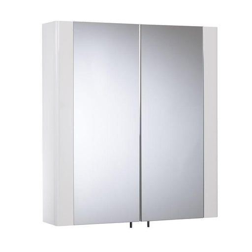 Tavistock Detail Gloss White Double Mirror Door Cabinet - Unbeatable Bathrooms