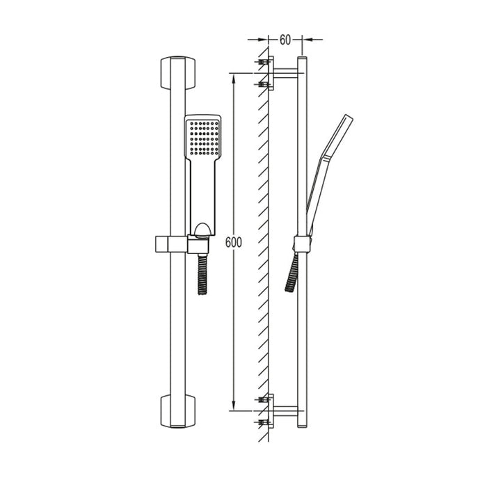 Flova Dekka Slide Rail Kit - Unbeatable Bathrooms