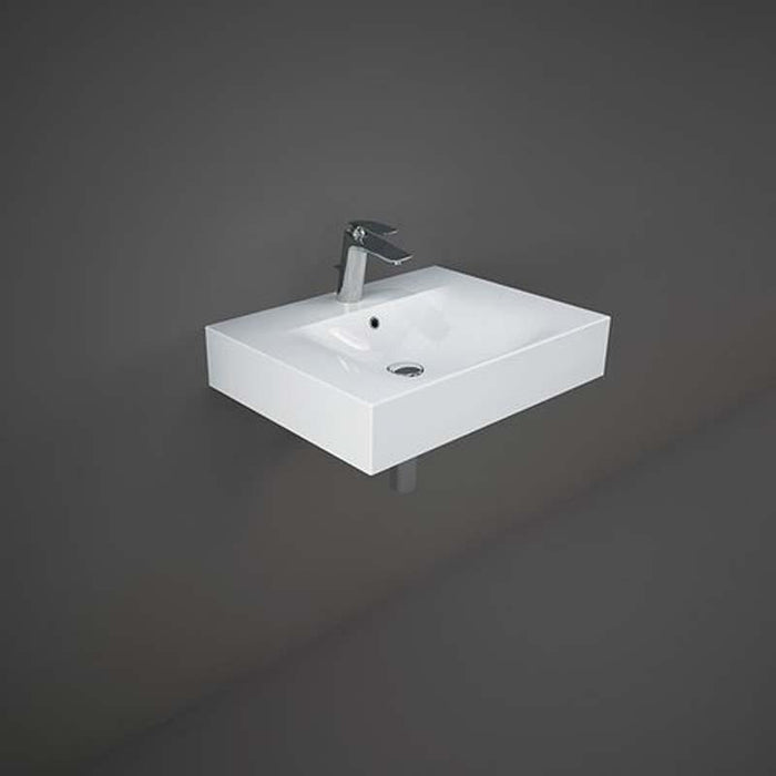 RAK Joy 600mm Vanity Unit - Wall Hung 2 Drawer Unit in Pure White - Unbeatable Bathrooms