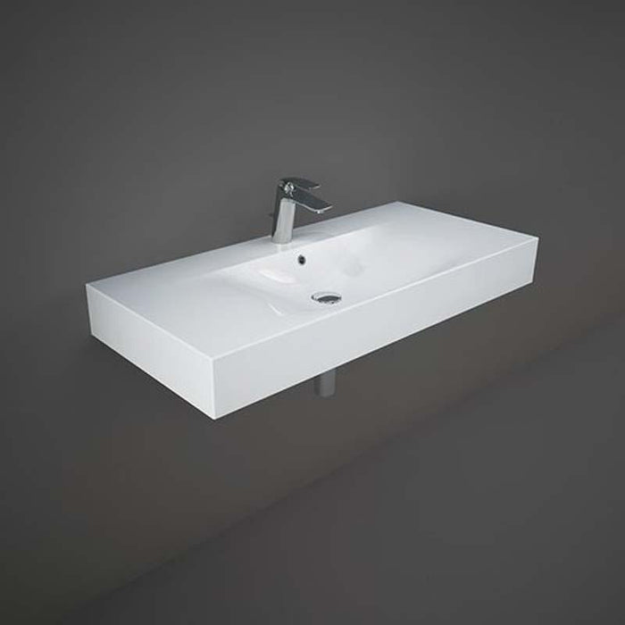 RAK Joy 1000mm Vanity Unit - Wall Hung 2 Drawer Unit in Grey Elm - Unbeatable Bathrooms