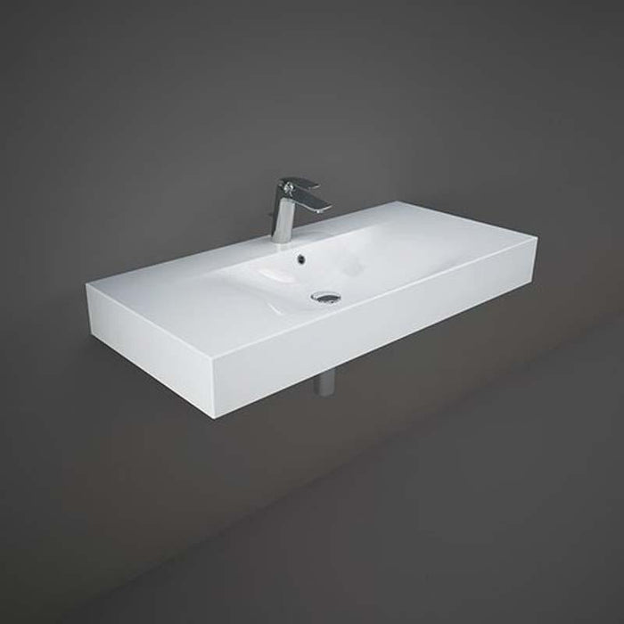 RAK Joy 1000mm Vanity Unit - Wall Hung 2 Drawer Unit in Pure White - Unbeatable Bathrooms