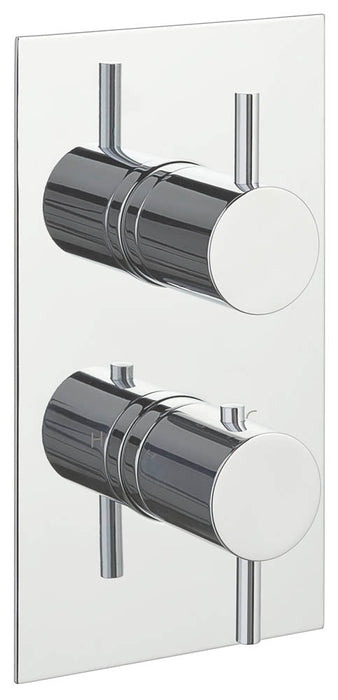 JTP Florence Thermostatic Concealed 2 Outlet Designer Handle-DH15671A - Unbeatable Bathrooms