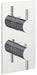 JTP Florence Thermostatic Concealed 2 Outlet Designer Handle-DH15671A - Unbeatable Bathrooms
