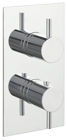 JTP Florence Thermostatic Concealed 2 Outlet Designer Handle-DH15671A - Unbeatable Bathrooms