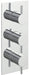 JTP Florence Thermostatic Concealed 3 Outlet Vertical Designer Handle - Unbeatable Bathrooms