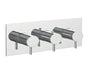 JTP Florence Thermostatic Concealed 2 Outlet Horizontal Designer Handle - Unbeatable Bathrooms