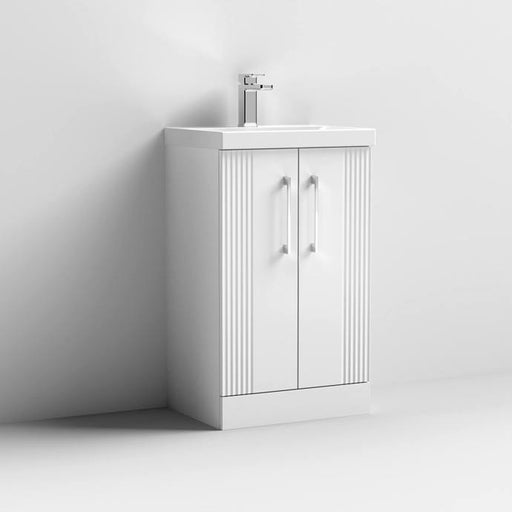 Nuie Deco 500mm Floor Standing 2-Door Vanity Unit & Basin (Various) - Unbeatable Bathrooms