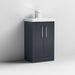 Nuie Deco 500mm Floor Standing 2-Door Vanity Unit & Basin (Various) - Unbeatable Bathrooms