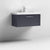 Nuie Deco 800mm Wall Hung 1 Drawer Fluted Vanity Unit & Basin - Satin Anthracite - Unbeatable Bathrooms