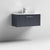 Nuie Deco 800mm Wall Hung 1 Drawer Fluted Vanity Unit & Basin - Satin Anthracite - Unbeatable Bathrooms