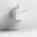 Nuie Deco 500mm Wall Hung 1 Drawer Fluted Vanity Unit & Basin - Satin White - Unbeatable Bathrooms