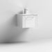 Nuie Deco 500mm Wall Hung 1 Drawer Fluted Vanity Unit & Basin - Satin White - Unbeatable Bathrooms