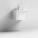 Nuie Deco 500mm Wall Hung 1 Drawer Fluted Vanity Unit & Basin - Satin White - Unbeatable Bathrooms