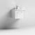 Nuie Deco 500mm Wall Hung 1 Drawer Fluted Vanity Unit & Basin - Satin White - Unbeatable Bathrooms