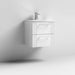 Nuie Deco 500mm Wall Hung 2 Drawer Fluted Vanity Unit & Basin - Satin White - Unbeatable Bathrooms