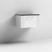 Nuie Deco 600mm Wall Hung 1 Drawer Fluted Vanity Unit & Worktop - Satin White - Unbeatable Bathrooms