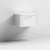 Nuie Deco 600mm Wall Hung 1 Drawer Fluted Vanity Unit & Worktop - Satin White - Unbeatable Bathrooms