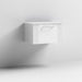 Nuie Deco 600mm Wall Hung 1 Drawer Fluted Vanity Unit & Worktop - Satin White - Unbeatable Bathrooms
