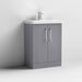 Nuie Deco 600mm Floor Standing 2-Door Vanity Unit & Basin (Various) - Unbeatable Bathrooms