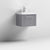 Nuie Deco 500mm Wall Hung 1 Drawer Fluted Vanity Unit & Basin - Satin Grey - Unbeatable Bathrooms