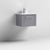 Nuie Deco 500mm Wall Hung 1 Drawer Fluted Vanity Unit & Basin - Satin Grey - Unbeatable Bathrooms