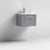 Nuie Deco 500mm Wall Hung 1 Drawer Fluted Vanity Unit & Basin - Satin Grey - Unbeatable Bathrooms