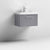 Nuie Deco 600mm Wall Hung 1 Drawer Fluted Vanity Unit & Basin - Satin Grey - Unbeatable Bathrooms