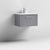 Nuie Deco 600mm Wall Hung 1 Drawer Fluted Vanity Unit & Basin - Satin Grey - Unbeatable Bathrooms
