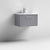 Nuie Deco 600mm Wall Hung 1 Drawer Fluted Vanity Unit & Basin - Satin Grey - Unbeatable Bathrooms