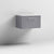 Nuie Deco 600mm Wall Hung 1 Drawer Fluted Vanity Unit & Worktop - Satin Grey - Unbeatable Bathrooms