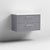 Nuie Deco 800mm Wall Hung 2 Drawer Fluted Vanity Unit & Worktop - Satin Grey - Unbeatable Bathrooms