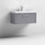 Nuie Deco 800mm Wall Hung 1 Drawer Fluted Vanity Unit & Basin - Satin Grey - Unbeatable Bathrooms