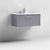 Nuie Deco 800mm Wall Hung 1 Drawer Fluted Vanity Unit & Basin - Satin Grey - Unbeatable Bathrooms