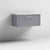 Nuie Deco 800mm Wall Hung 1 Drawer Fluted Vanity Unit & Worktop - Satin Grey - Unbeatable Bathrooms