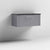 Nuie Deco 800mm Wall Hung 1 Drawer Fluted Vanity Unit & Worktop - Satin Grey - Unbeatable Bathrooms