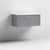 Nuie Deco 800mm Wall Hung 1 Drawer Fluted Vanity Unit & Worktop - Satin Grey - Unbeatable Bathrooms