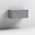 Nuie Deco 800mm Wall Hung 1 Drawer Fluted Vanity Unit & Worktop - Satin Grey - Unbeatable Bathrooms