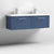 Nuie Deco 1200mm Wall Hung 2 Drawer Fluted Double Vanity Unit & Basins - Satin Blue - Unbeatable Bathrooms