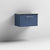 Nuie Deco 600mm Wall Hung 1 Drawer Fluted Vanity Unit & Worktop - Satin Blue - Unbeatable Bathrooms