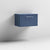 Nuie Deco 600mm Wall Hung 1 Drawer Fluted Vanity Unit & Worktop - Satin Blue - Unbeatable Bathrooms