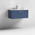 Nuie Deco 800mm Wall Hung 1 Drawer Fluted Vanity Unit & Basin - Satin Blue - Unbeatable Bathrooms