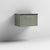 Nuie Deco 600mm Wall Hung 1 Drawer Fluted Vanity Unit & Worktop - Satin Green - Unbeatable Bathrooms