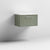 Nuie Deco 600mm Wall Hung 1 Drawer Fluted Vanity Unit & Worktop - Satin Green - Unbeatable Bathrooms