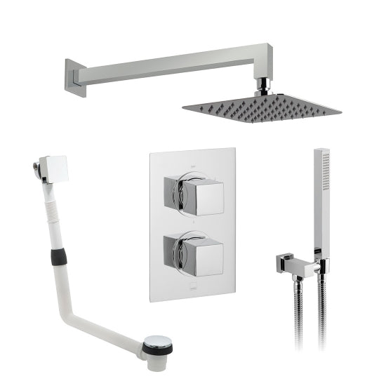 Vado DX 3 Outlet Thermostatic Shower Set - Square - Unbeatable Bathrooms