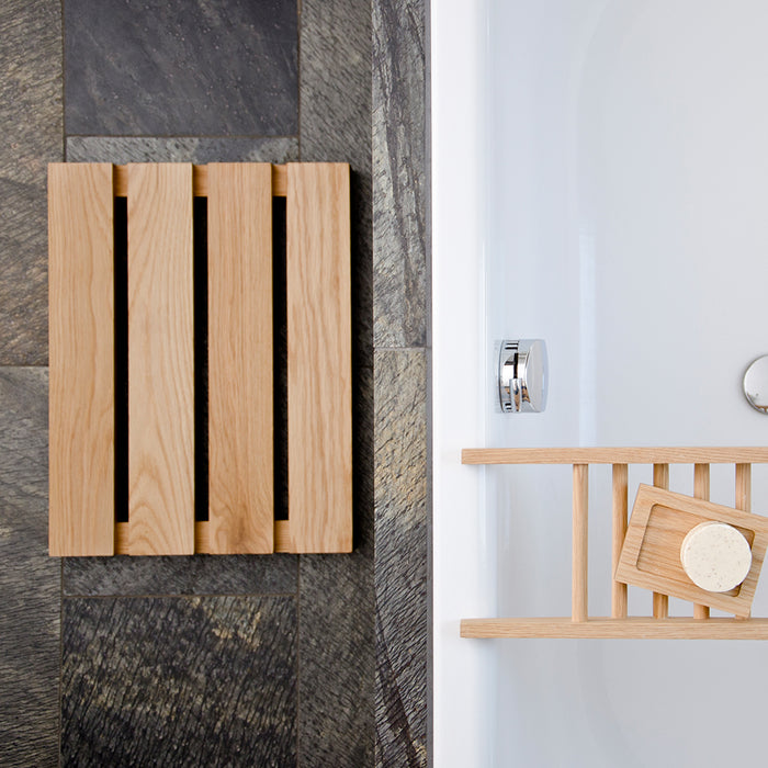 Wooden Slatted Bathroom Duckboard Apartment / Mat - Natural Oak - Unbeatable Bathrooms